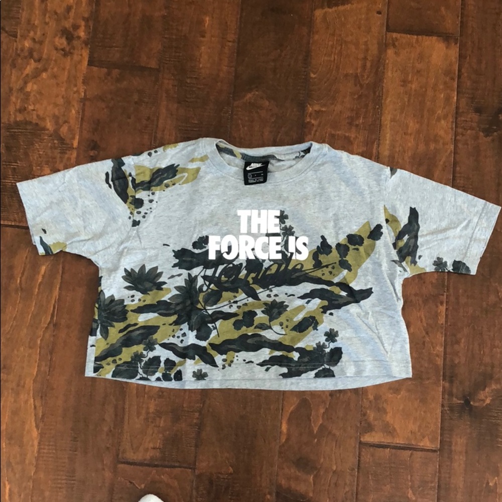 NIKE “THE FORCE IS FEMALE” CROP TOP| sz: SMALL